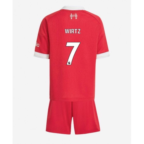 Liverpool Florian Wirtz #7 Hemmaställ Barn 2025-26 Kortärmad (+ Korta byxor) Liverpool Florian Wirtz #7 Hemmaställ Barn 2025-26 Kortärmad (+ Korta byxor)